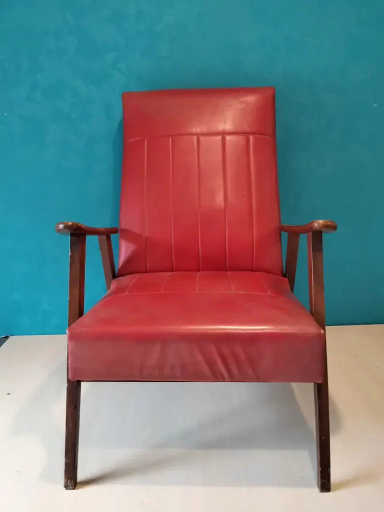 Fauteuil vintage rouge